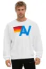 LOGO RELAXED CREW SWEATSHIRT - WHITE sold by Aviator Nation