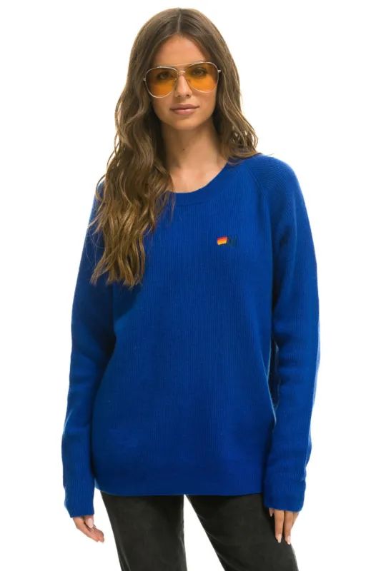 VINTAGE CABIN 2 UNISEX CASHMERE SWEATER - LAPIS sold by Aviator Nation