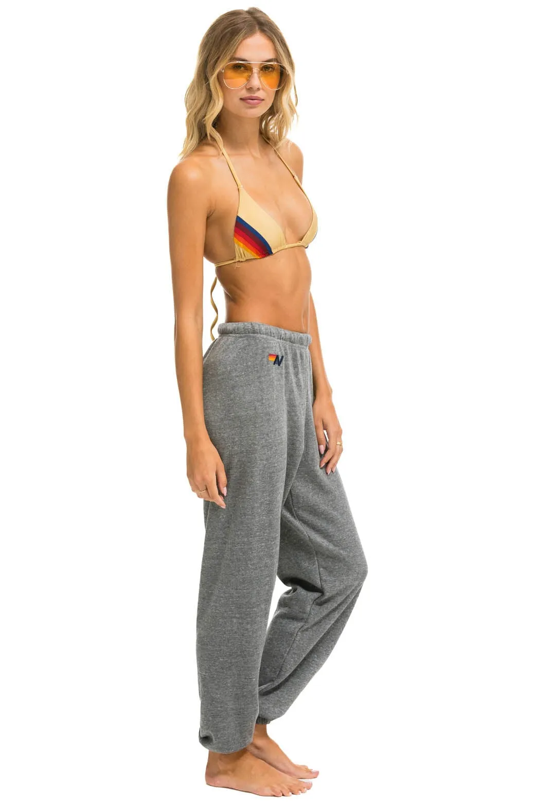 HEART STITCH 4 SWEATPANTS - HEATHER GREY sold by Aviator Nation product image thumbnail 3