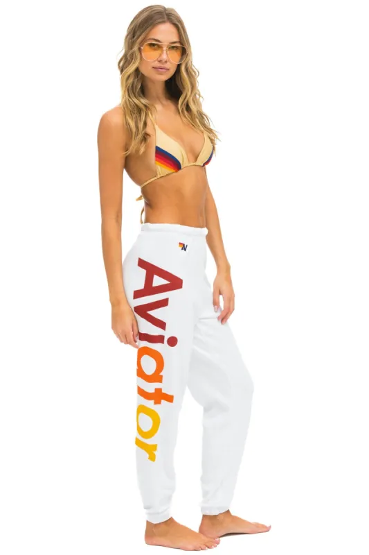 AVIATOR NATION 2 SWEATPANTS - WHITE sold by Aviator Nation