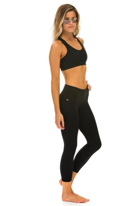 BOLT CROP LEGGINGS - BLACK sold by Aviator Nation product image thumbnail 3