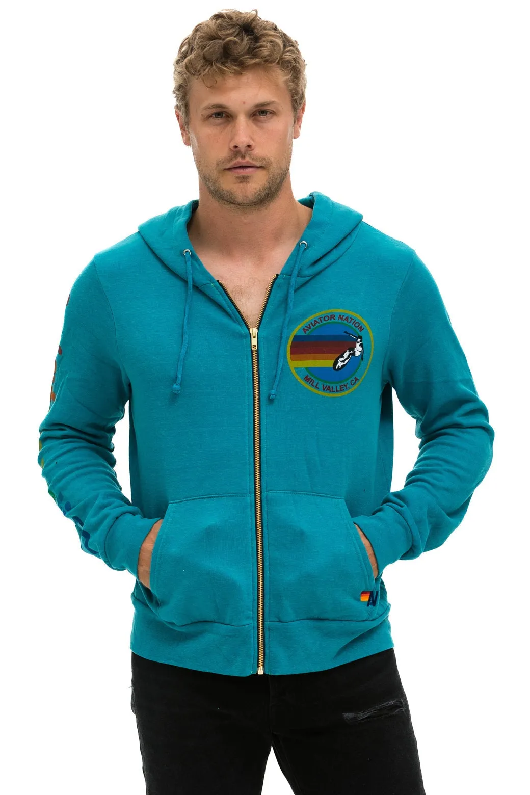 AVIATOR NATION MILL VALLEY HOODIE - TEAL sold by Aviator Nation product image thumbnail 2