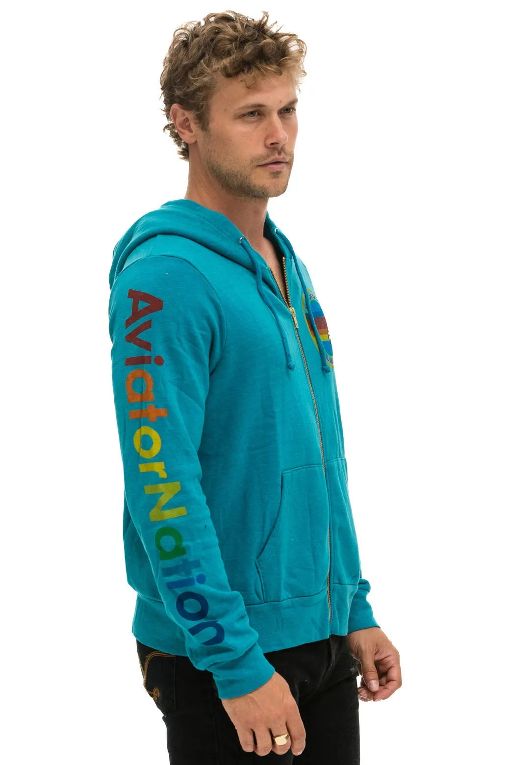 AVIATOR NATION MILL VALLEY HOODIE - TEAL sold by Aviator Nation product image thumbnail 3