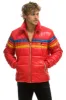4 STRIPE LUXE TRAVELER JACKET - GLOSSY CHERRY sold by Aviator Nation