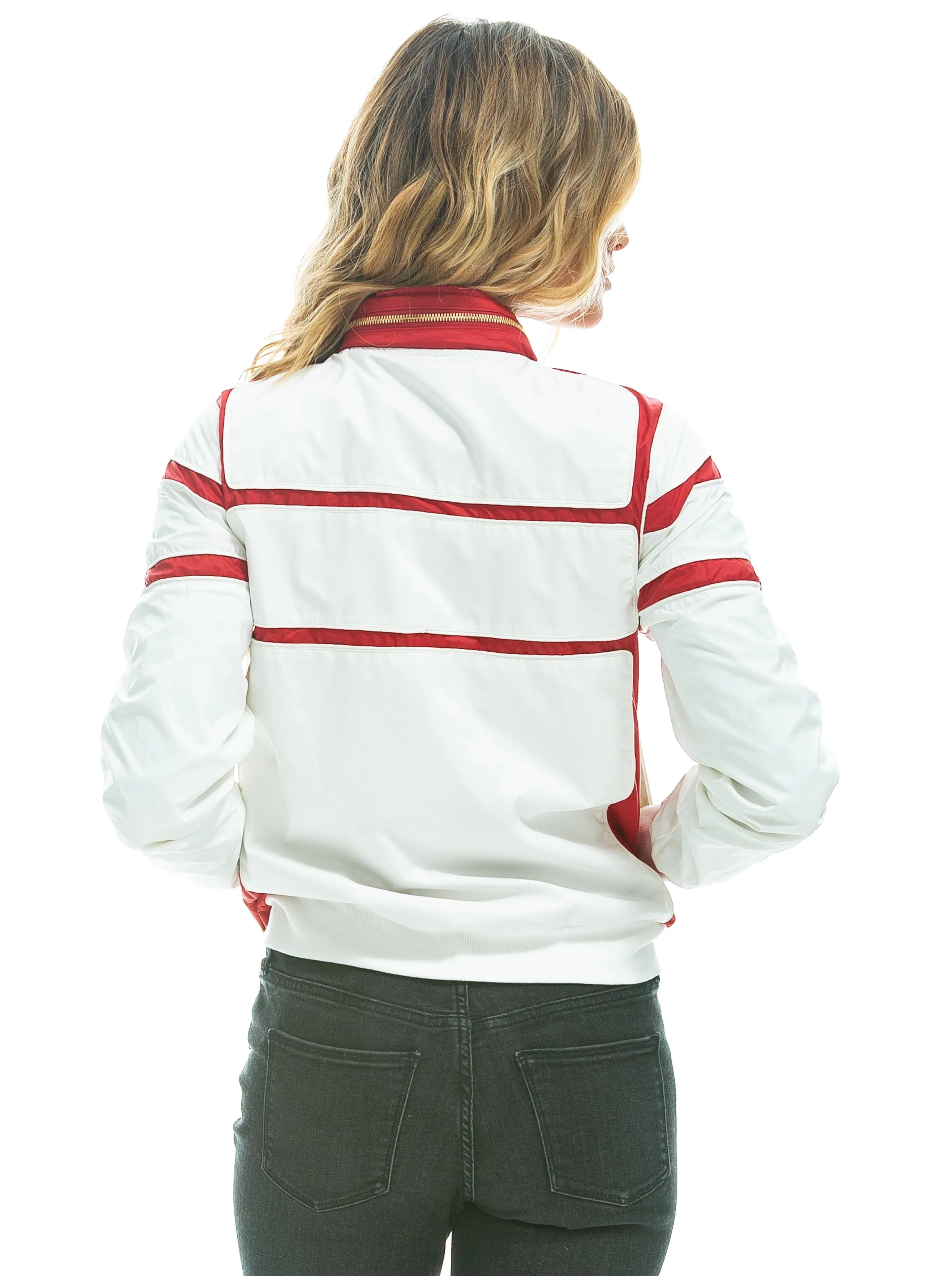 RACER JACKET - WHITE // CHERRY sold by Aviator Nation product image thumbnail 3