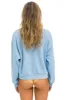 RAINBOW HEART STITCH RELAXED CREW SWEATSHIRT - ICE sold by Aviator Nation