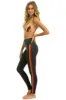 FULL LENGTH HI-RISE 5 STRIPE LEGGINGS - CHARCOAL sold by Aviator Nation