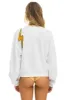 VINTAGE PATCH RELAXED CREW SWEATSHIRT - WHITE sold by Aviator Nation