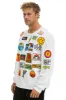 VINTAGE PATCH RELAXED CREW SWEATSHIRT - WHITE sold by Aviator Nation