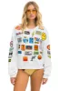 VINTAGE PATCH RELAXED CREW SWEATSHIRT - WHITE sold by Aviator Nation