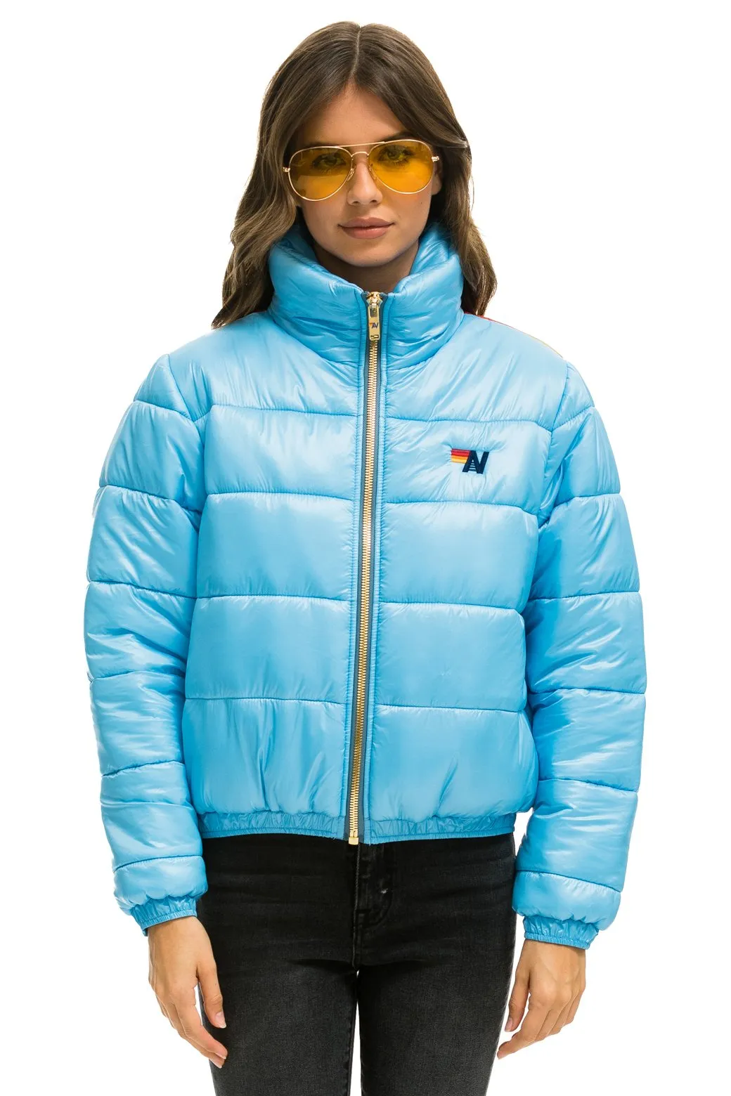SUNBURST APRES PUFFER JACKET - GLOSSY SKY sold by Aviator Nation product image thumbnail 2