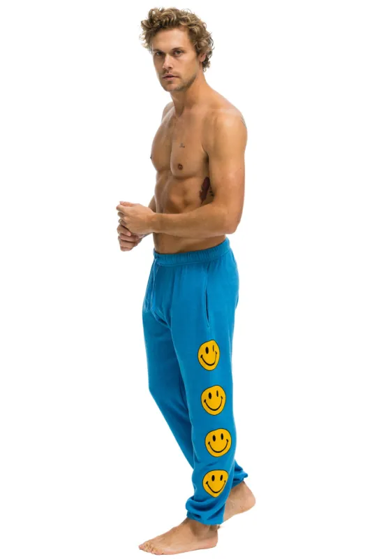 SMILEY 2 MENS SWEATPANTS - OCEAN sold by Aviator Nation