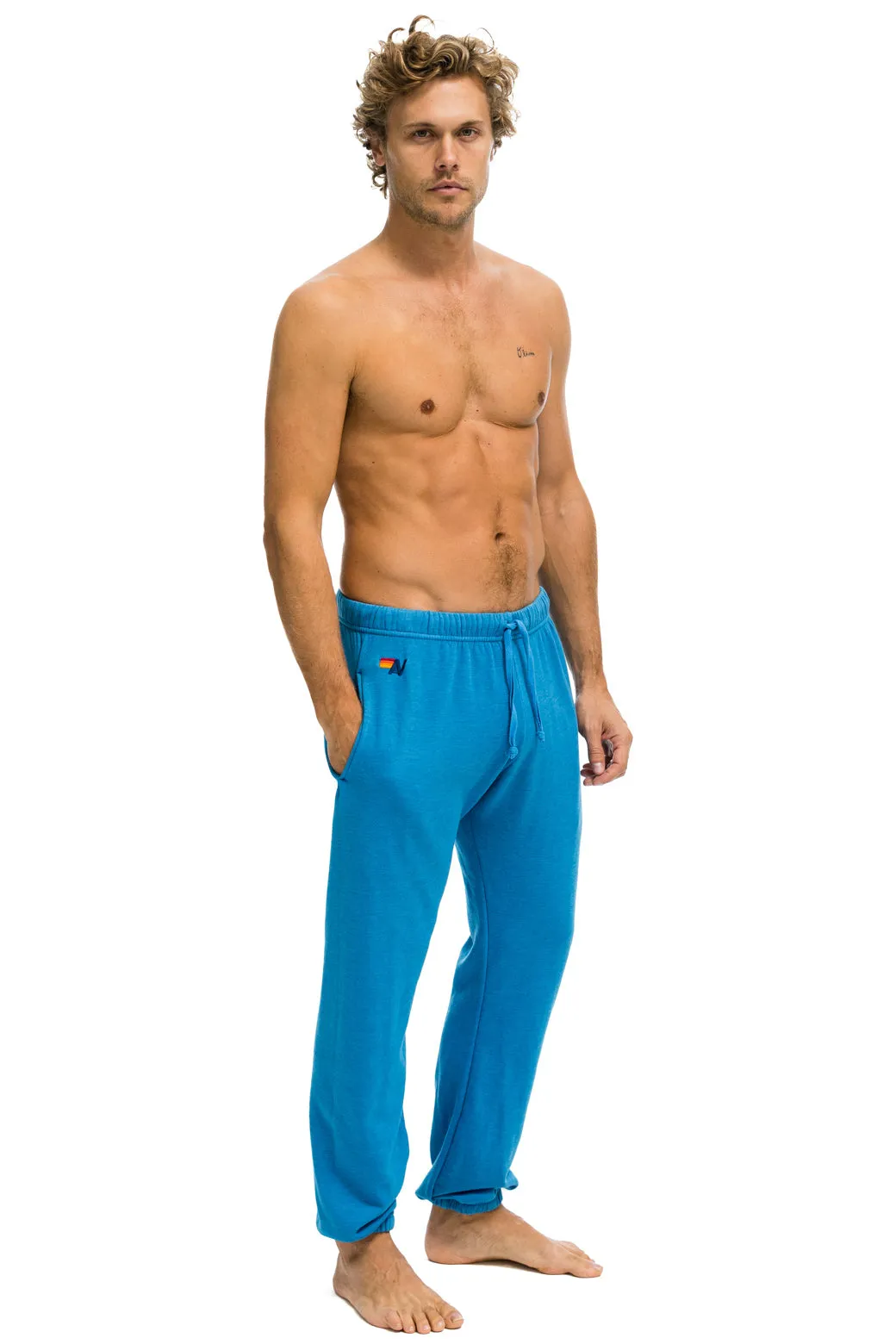 SMILEY 2 MENS SWEATPANTS - OCEAN sold by Aviator Nation product image thumbnail 2