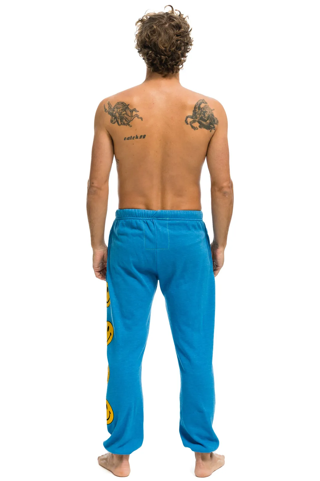 SMILEY 2 MENS SWEATPANTS - OCEAN sold by Aviator Nation product image thumbnail 4