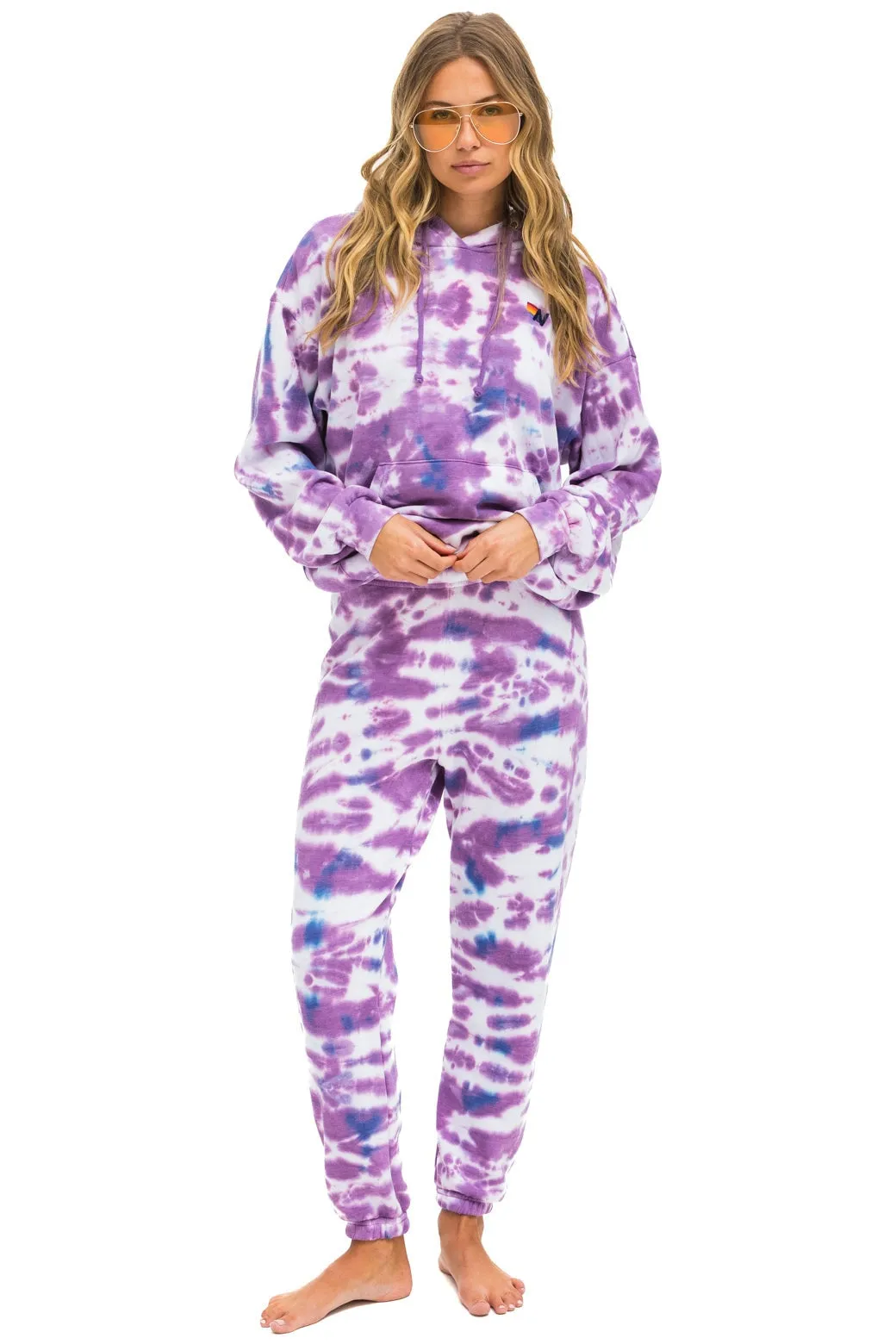 HAND DYED SWEATPANTS - TIE DYE MAGENTA sold by Aviator Nation product image thumbnail 5