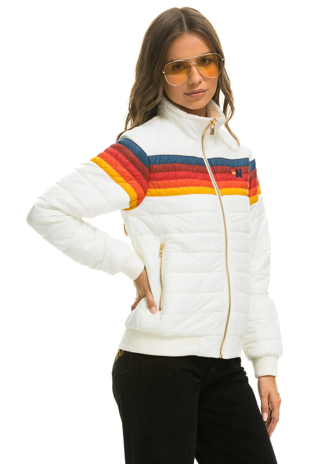 5 STRIPE JACKET - WHITE sold by Aviator Nation product image thumbnail 5