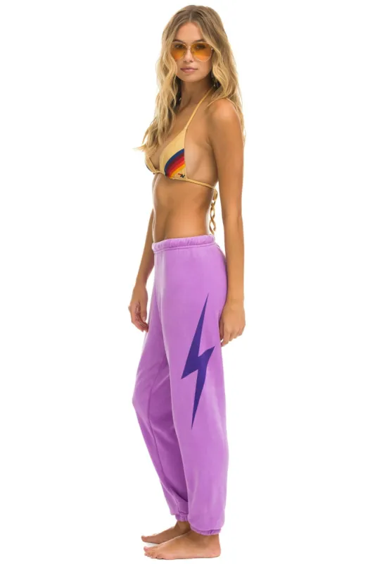 BOLT SWEATPANTS - NEON PURPLE // PURPLE sold by Aviator Nation