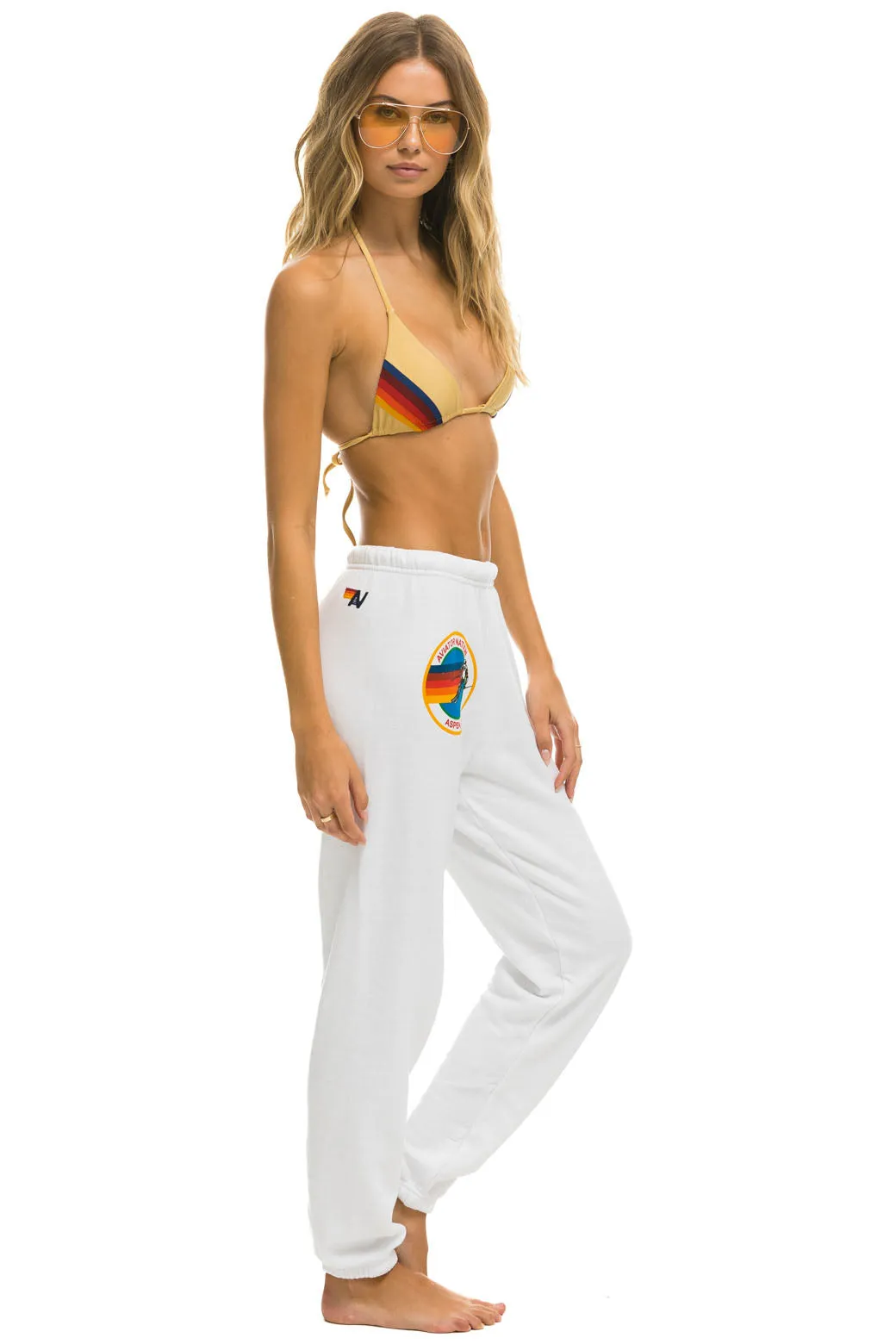 AVIATOR NATION ASPEN SWEATPANTS - WHITE sold by Aviator Nation product image thumbnail 3