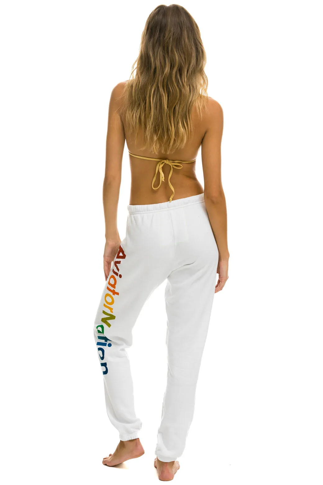 AVIATOR NATION ASPEN SWEATPANTS - WHITE sold by Aviator Nation product image thumbnail 4