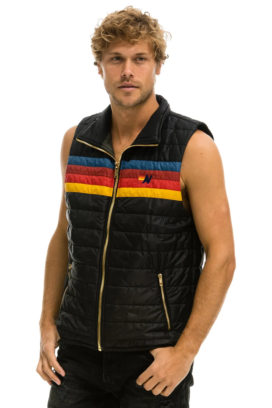 MEN'S 4 STRIPE VEST - BLACK sold by Aviator Nation product image thumbnail 2