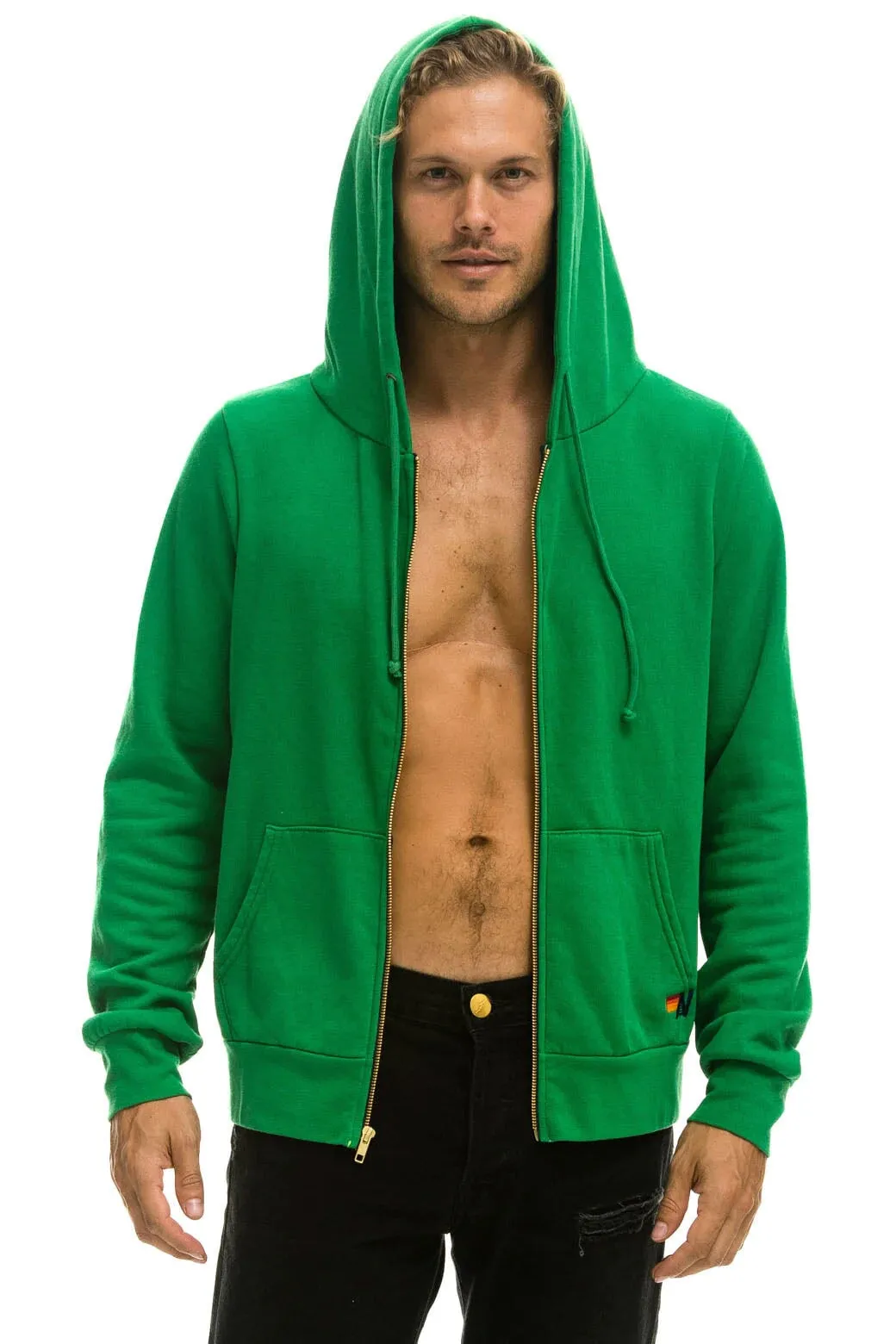 BOLT HOODIE - KELLY GREEN // WHITE sold by Aviator Nation product image thumbnail 3