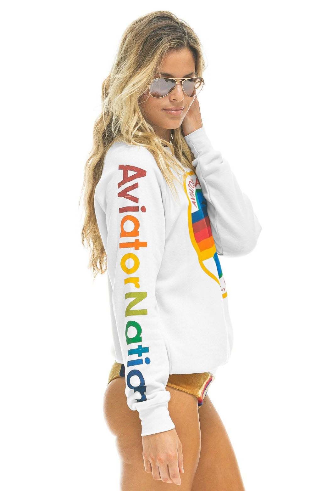 AVIATOR NATION ASPEN SWEATSHIRT - WHITE sold by Aviator Nation product image thumbnail 3