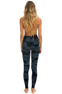 HAND DYED FULL LENGTH HI-RISE LEGGINGS - TIE DYE SMOKE sold by Aviator Nation