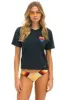 RAINBOW HEART STITCH BOYFRIEND TEE - CHARCOAL sold by Aviator Nation