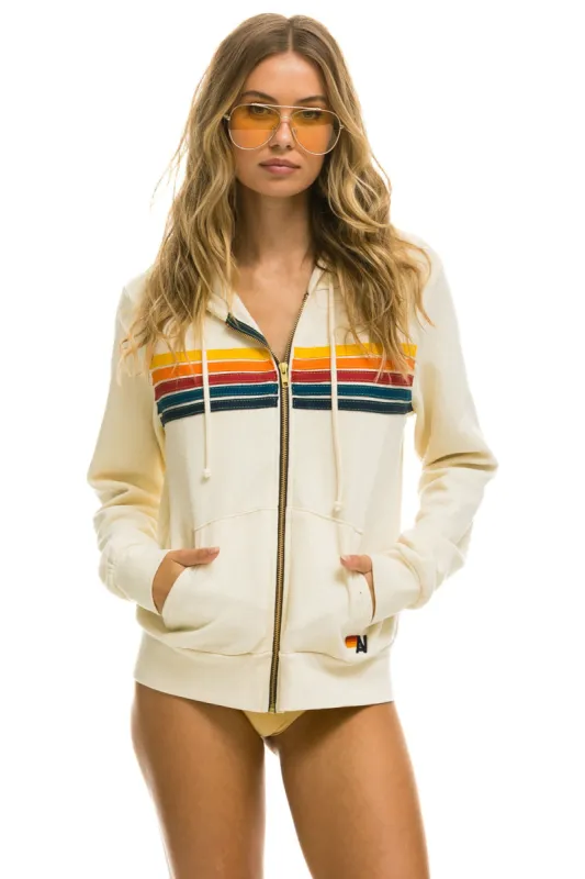 5 STRIPE HOODIE - VINTAGE WHITE sold by Aviator Nation