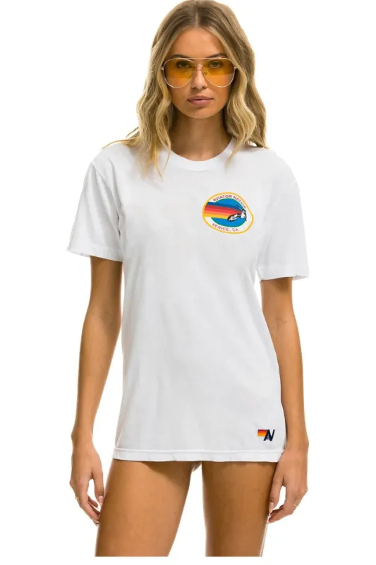 SIGNATURE SMALL VENICE CIRCLE TEE - WHITE sold by Aviator Nation