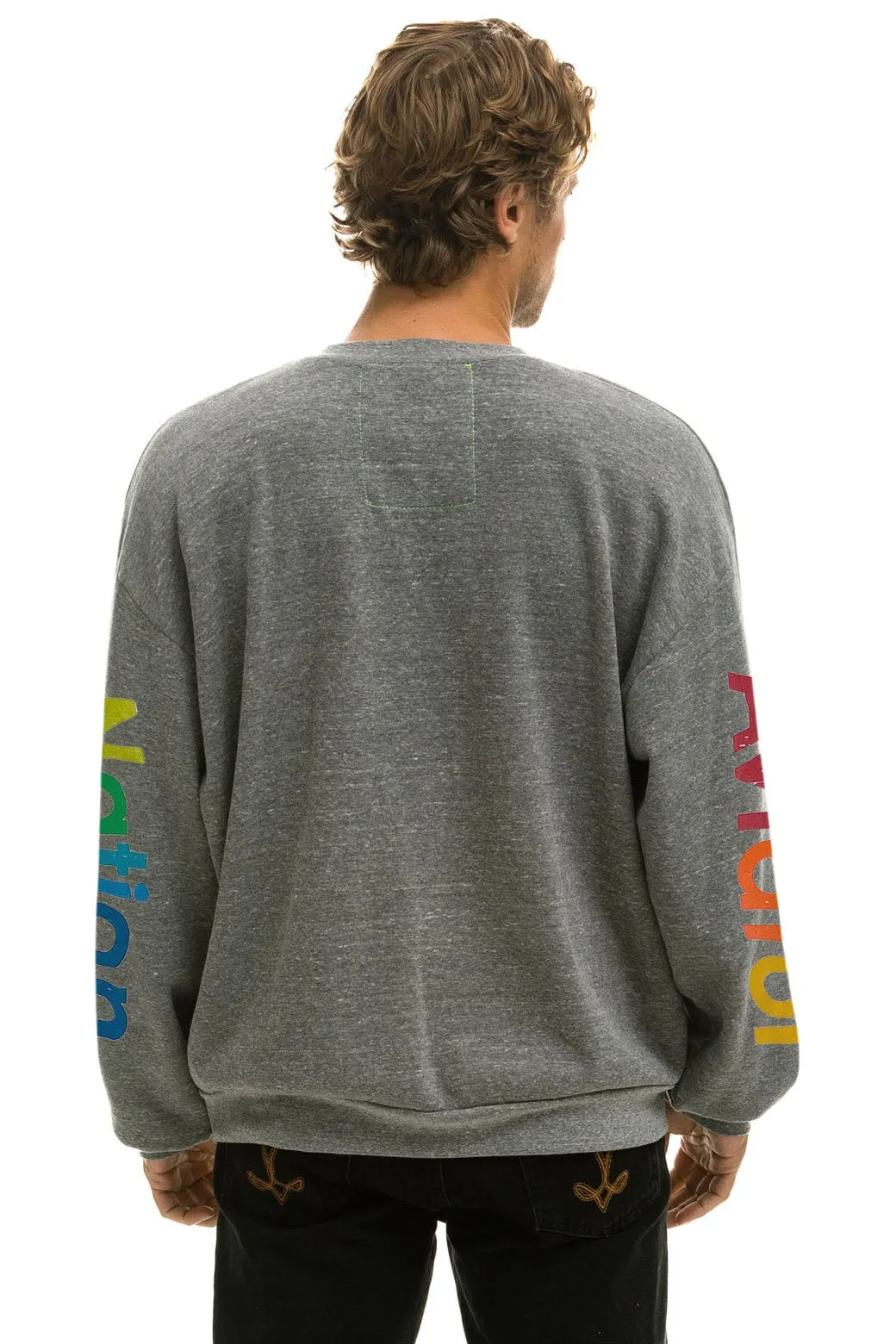 AVIATOR NATION RELAXED CREW SWEATSHIRT - HEATHER GREY sold by Aviator Nation product image thumbnail 5
