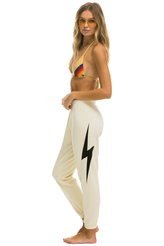 BOLT SWEATPANTS - VINTAGE WHITE sold by Aviator Nation