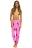 BOLT STITCH REPEAT SWEATPANTS - NEON PINK // BLACK sold by Aviator Nation