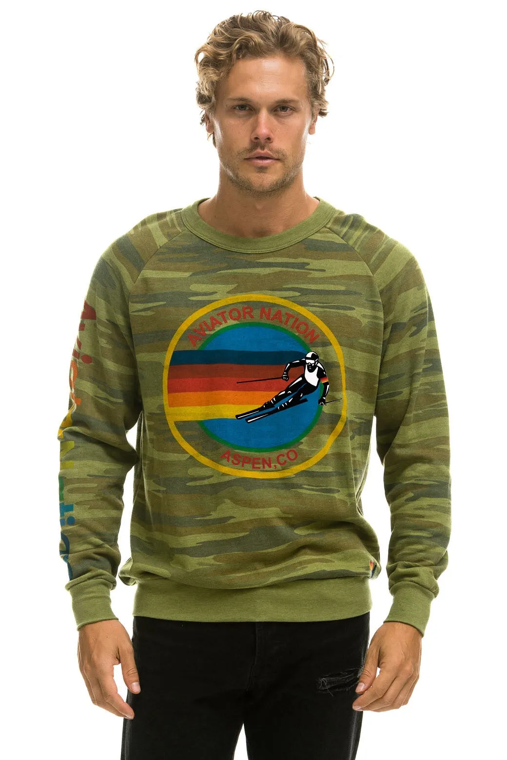 AVIATOR NATION ASPEN CREW SWEATSHIRT - CAMO sold by Aviator Nation product image thumbnail 2
