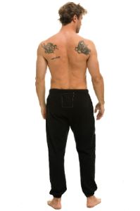 VINTAGE PATCH SWEATPANTS - BLACK sold by Aviator Nation
