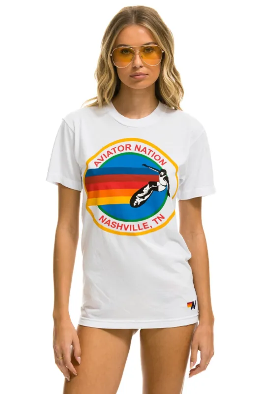 AVIATOR NATION NASHVILLE TEE - WHITE sold by Aviator Nation