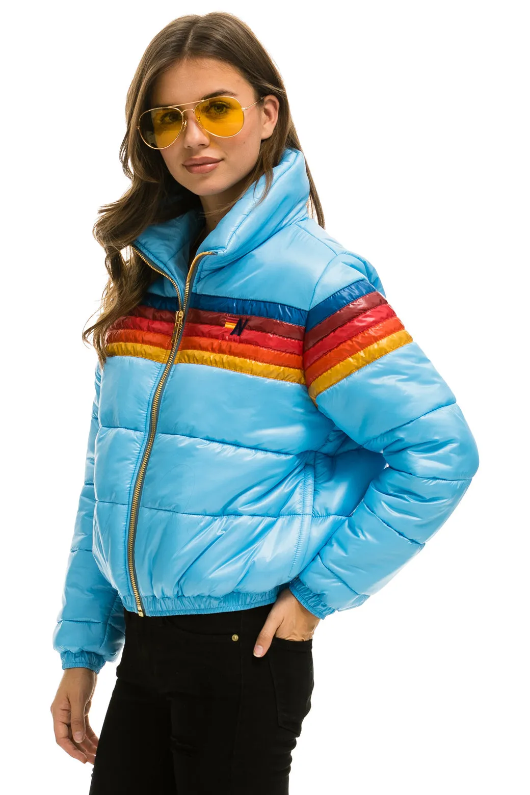 5 STRIPE APRES JACKET - GLOSSY SKY sold by Aviator Nation product image thumbnail 2