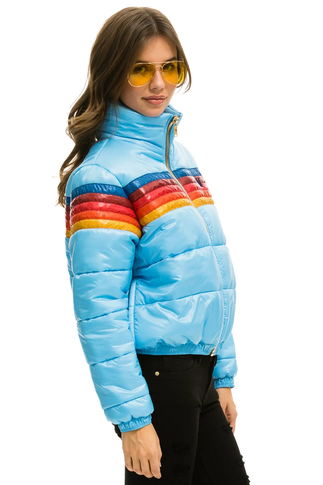 5 STRIPE APRES JACKET - GLOSSY SKY sold by Aviator Nation product image thumbnail 3
