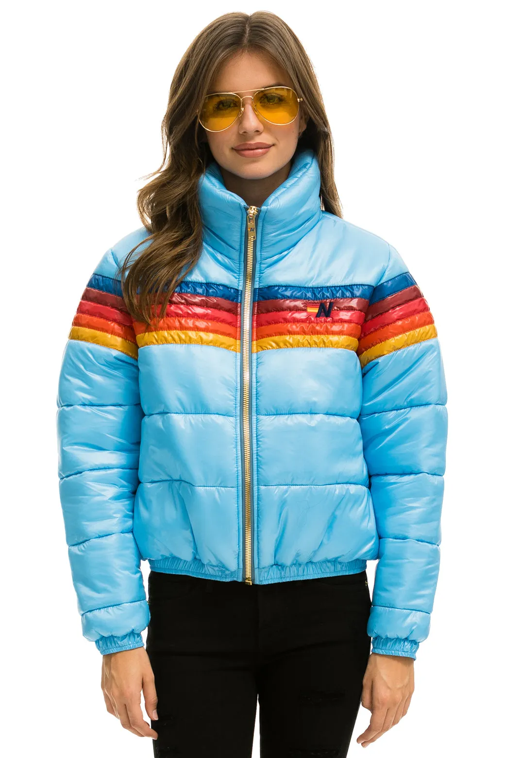 5 STRIPE APRES JACKET - GLOSSY SKY sold by Aviator Nation product image thumbnail 4