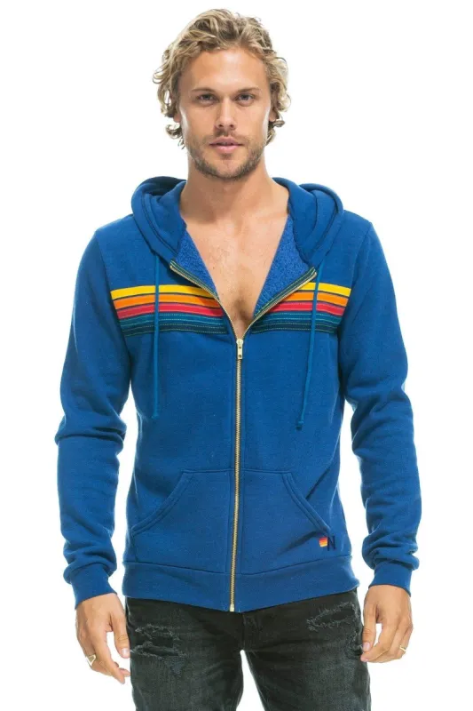 5 STRIPE HOODIE - ROYAL sold by Aviator Nation