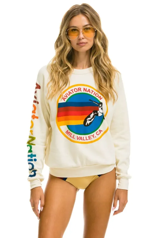 AVIATOR NATION MLVY - CREW SWEATSHIRT VWHT sold by Aviator Nation