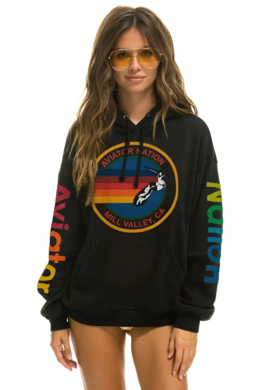 AVIATOR NATION MILL VALLEY RELAXED PULLOVER HOODIE - BLACK sold by Aviator Nation