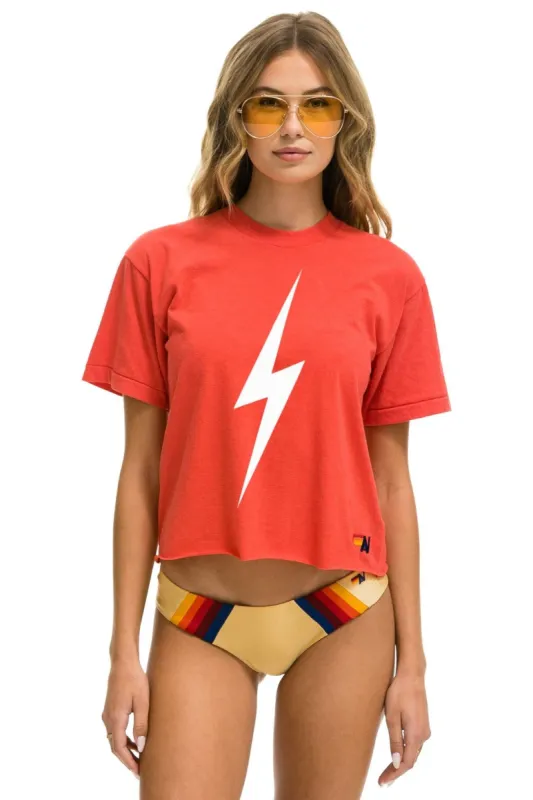 BOLT - BOYFRIEND TEE RED sold by Aviator Nation
