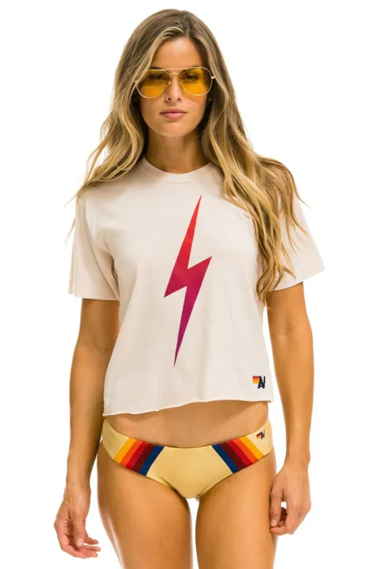 BOLT FADE BOYFRIEND TEE - ALMOND sold by Aviator Nation