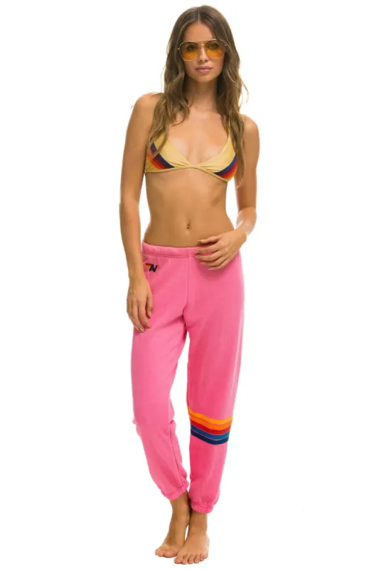 RAINBOW STITCH SWEATPANTS - PARIS PINK 2 sold by Aviator Nation