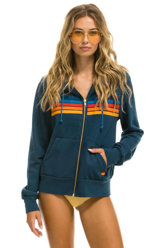 5 STRIPE HOODIE -  DEEP OCEAN 2 sold by Aviator Nation