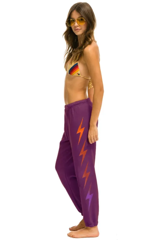 BOLT FADE 4 SWEATPANTS - PURPLE // PURPLE ORANGE sold by Aviator Nation