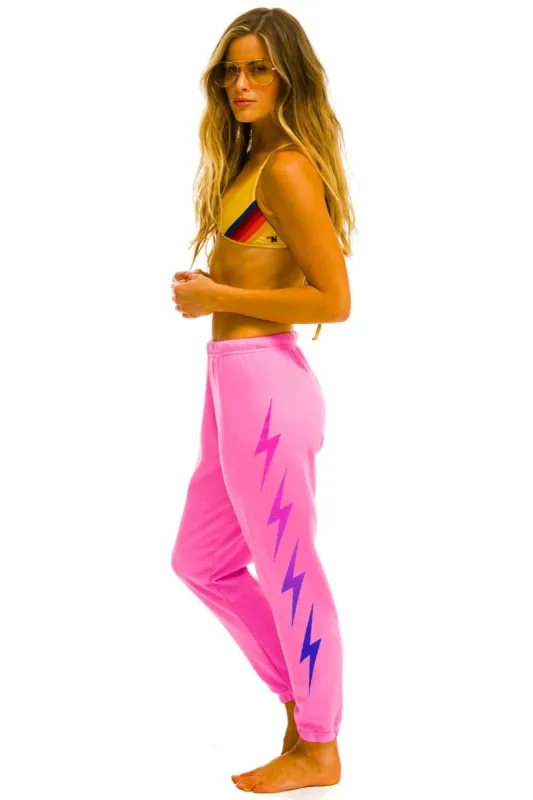 BOLT FADE 4 SWEATPANTS - NEON PINK // PINK PURPLE sold by Aviator Nation
