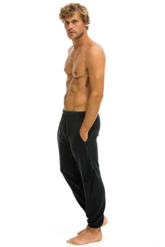 BOLT SWEATPANTS - CHARCOAL // BLACK BOLT sold by Aviator Nation