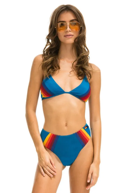 5 STRIPE HI-WAISTED BIKINI BOTTOMS - ANTIGUA sold by Aviator Nation